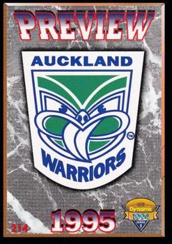 1994 Dynamic Rugby League Series 2 #214 Preview - Warriors Front